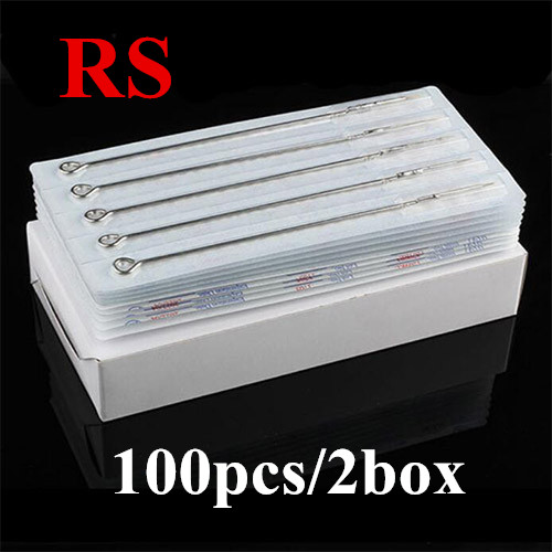 2Boxes (100pcs) Standard Tattoo Needle Assorted Sterile Round Shader