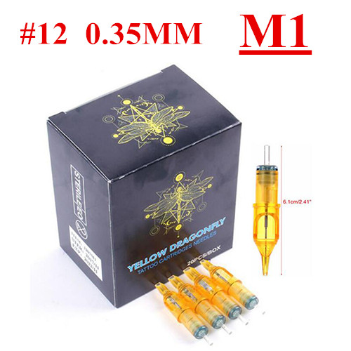 40pcs Yellow Hawk Cartridge Needles with Membrane of 2box